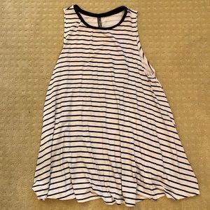 Black & White Striped Swing Dress